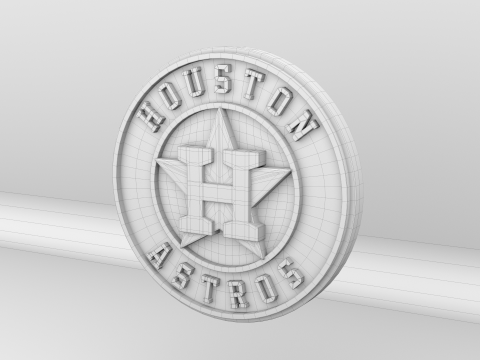 MLB Houston Astros Team Logo Model 3D