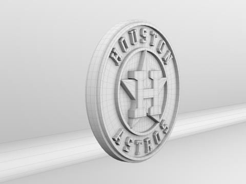 MLB Houston Astros Team Logo Model 3D
