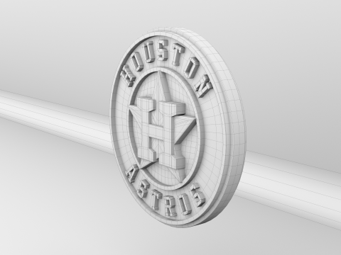 MLB Houston Astros Team Logo Model 3D