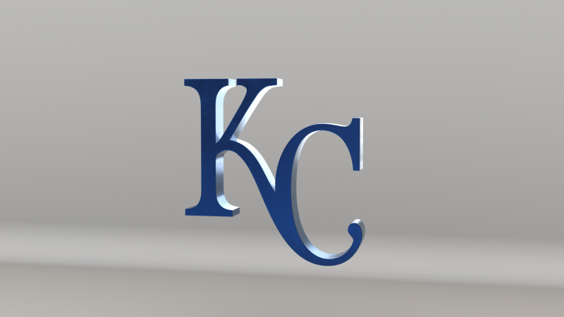 MLB Kansas City Royals Team Logo 3D 模型 .c4d .max .obj .3ds .fbx .stl .blend