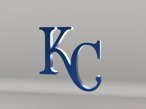 MLB Kansas City Royals Team Logo 3D Model