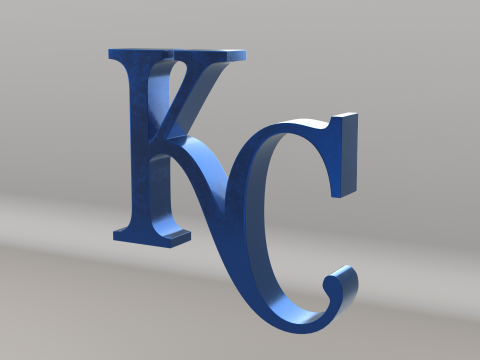 MLB Kansas City Royals Team Logo 3D 模型