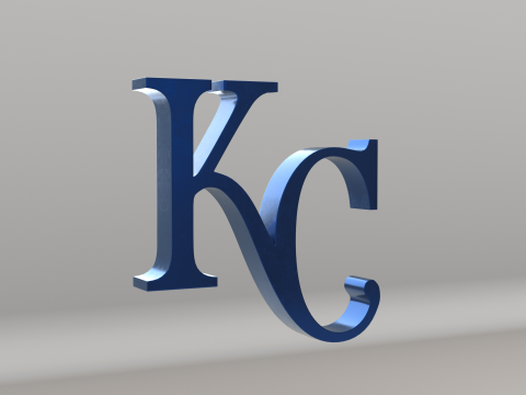 MLB Kansas City Royals Team Logo 3D 模型