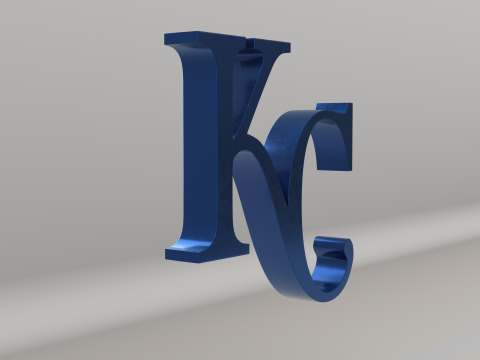 MLB Kansas City Royals Team Logo 3D 模型
