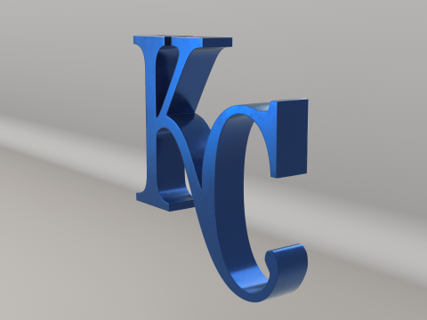 MLB Kansas City Royals Team Logo 3D 模型