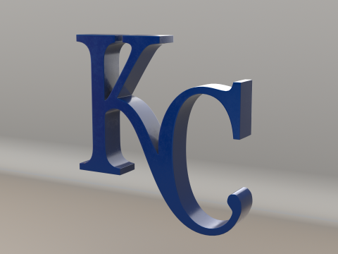 MLB Kansas City Royals Team Logo 3D 模型