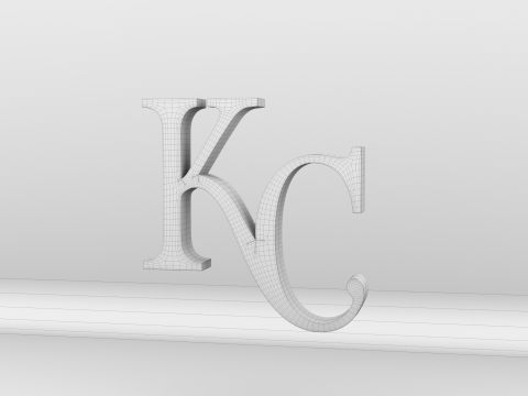 MLB Kansas City Royals Team Logo 3D 模型