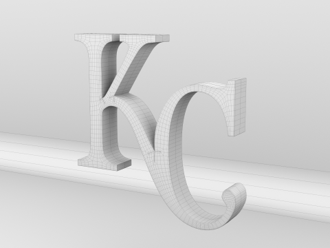 MLB Kansas City Royals Team Logo 3D 模型