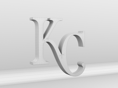 MLB Kansas City Royals Team Logo 3D 模型