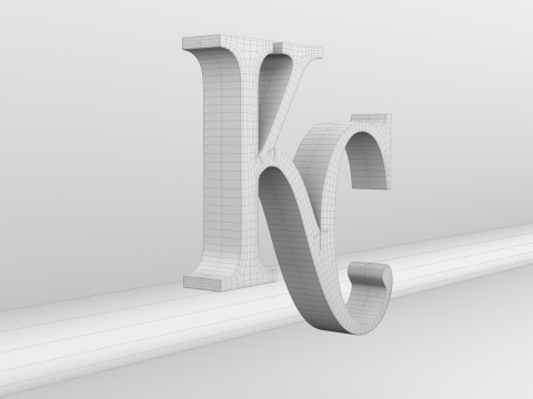 MLB Kansas City Royals Team Logo 3D 模型