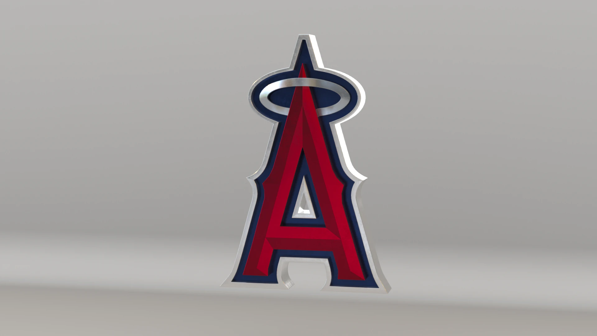 MLB Los Angeles Angels Team Logo 3D Model .c4d .max .obj .3ds .fbx .stl .blend 