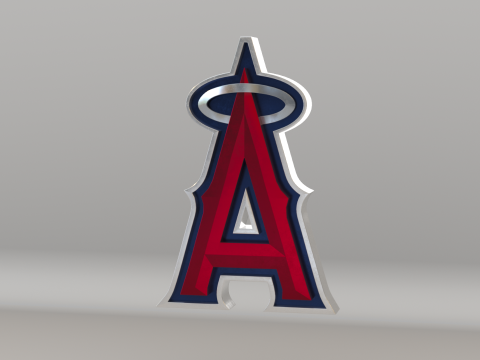 MLB Los Angeles Angels Team Logo 3D Model