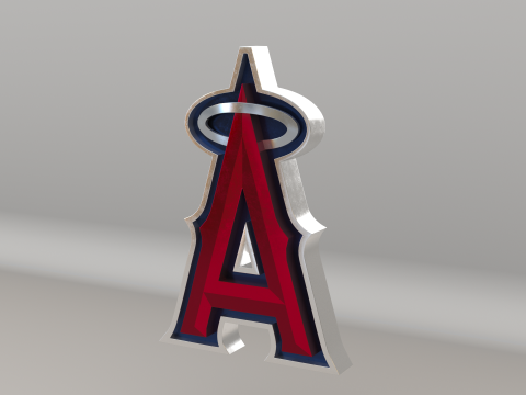 MLB Los Angeles Angels Team Logo 3D 模型