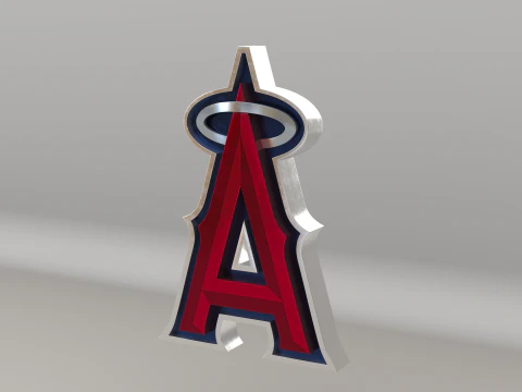 MLB Los Angeles Angels Team Logo 3D Model
