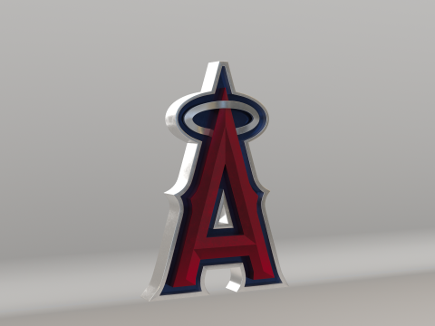 MLB Los Angeles Angels Team Logo 3D 模型