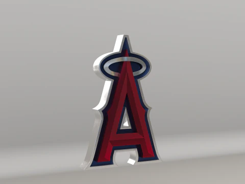 MLB Los Angeles Angels Team Logo 3D Model