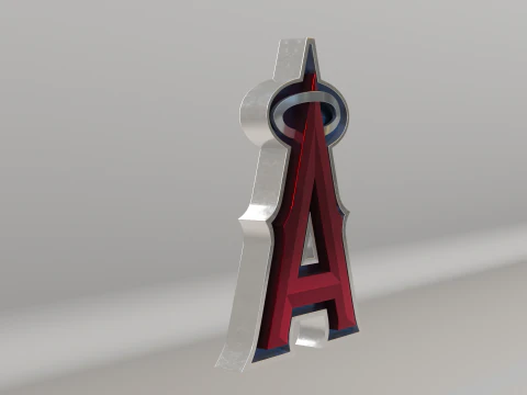 MLB Los Angeles Angels Team Logo 3D Model