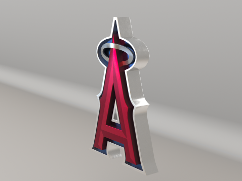 MLB Los Angeles Angels Team Logo 3D 模型
