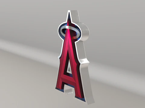 MLB Los Angeles Angels Team Logo 3D Model