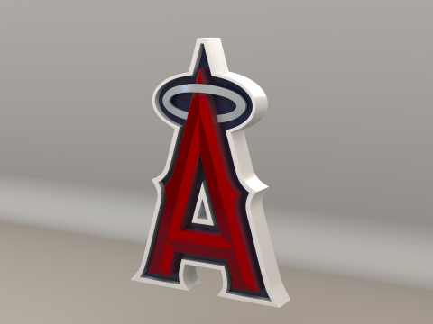 MLB Los Angeles Angels Team Logo 3D 模型