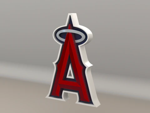 MLB Los Angeles Angels Team Logo 3D Model