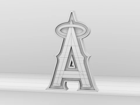 MLB Los Angeles Angels Team Logo 3D Model