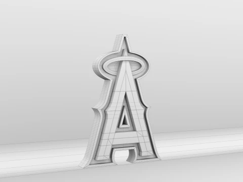 MLB Los Angeles Angels Team Logo 3D Model