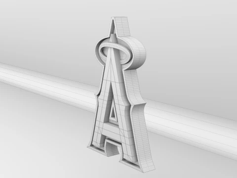 MLB Los Angeles Angels Team Logo 3D Model
