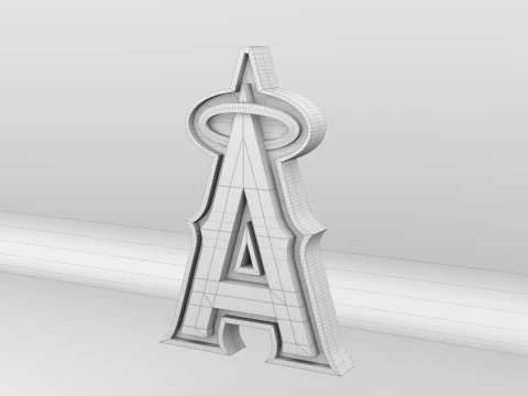 MLB Los Angeles Angels Team Logo 3D Model