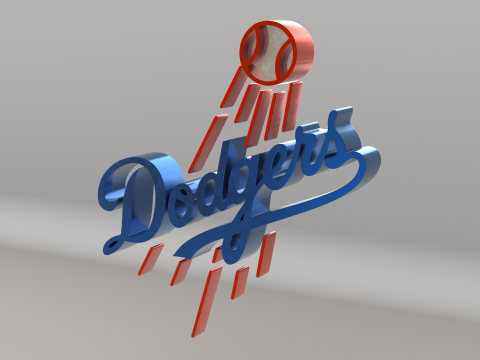 MLB Los Angeles Dodgers V1 Team Logo Modello 3D