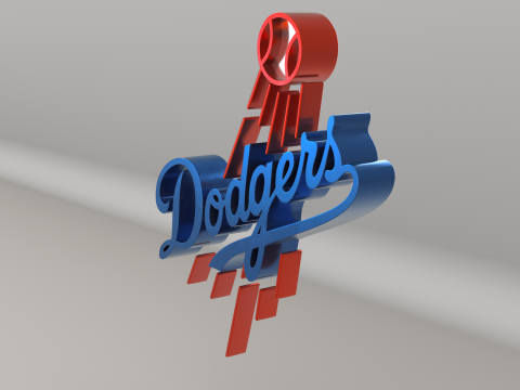 MLB Los Angeles Dodgers V1 Team Logo Modello 3D