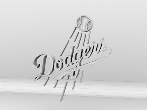 MLB Los Angeles Dodgers V1 Team Logo Modello 3D