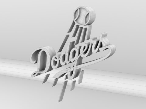 MLB Los Angeles Dodgers V1 Team Logo Modello 3D