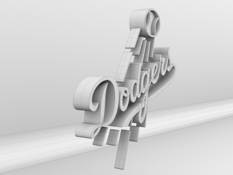 MLB Los Angeles Dodgers V1 Team Logo Modello 3D