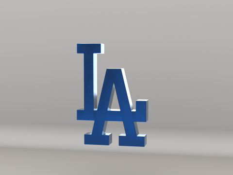 MLB Los Angeles Dodgers V2 Team Logo 3D Model