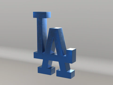 MLB Los Angeles Dodgers V2 Team Logo 3D Model