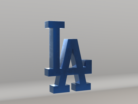 MLB Los Angeles Dodgers V2 Team Logo Modello 3D