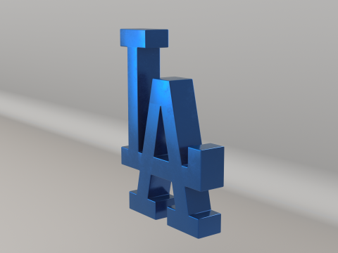 MLB Los Angeles Dodgers V2 Team Logo Modello 3D