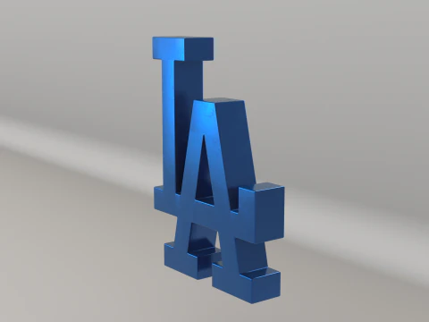 MLB Los Angeles Dodgers V2 Team Logo 3D Model