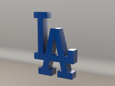 MLB Los Angeles Dodgers V2 Team Logo Modello 3D