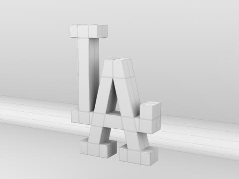 MLB Los Angeles Dodgers V2 Team Logo Modello 3D