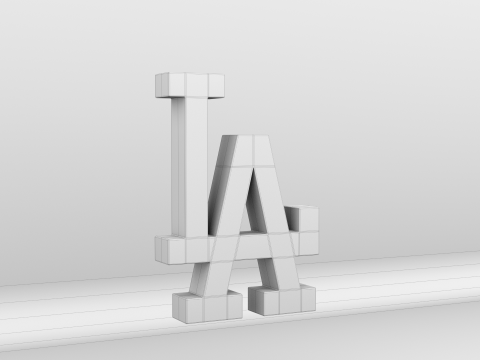 MLB Los Angeles Dodgers V2 Team Logo Modello 3D
