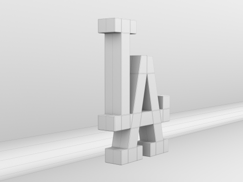 MLB Los Angeles Dodgers V2 Team Logo Modello 3D
