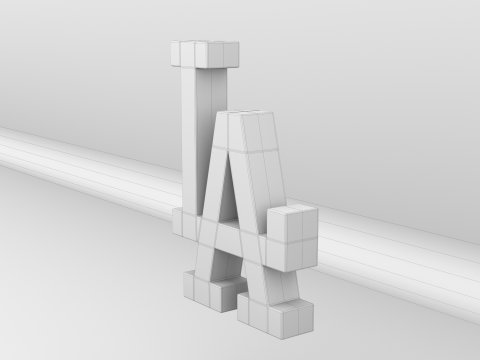 MLB Los Angeles Dodgers V2 Team Logo Modello 3D