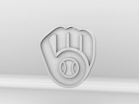 MLB Milwaukee Brewers V2 Team Logo Modelo 3D