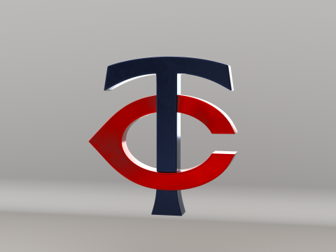 MLB Minnesota Twins Team Logo 3D Model