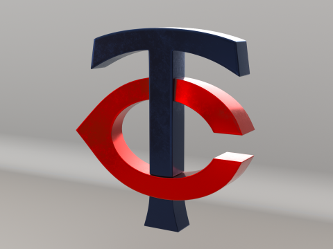 MLB Minnesota Twins Team Logo Modelo 3D