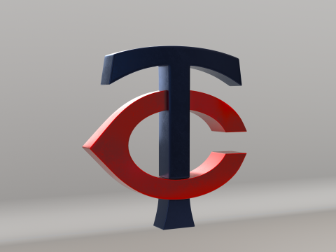 MLB Minnesota Twins Team Logo Modelo 3D