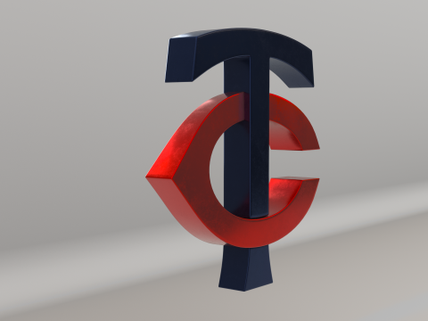 MLB Minnesota Twins Team Logo Modelo 3D