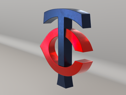 MLB Minnesota Twins Team Logo Modelo 3D